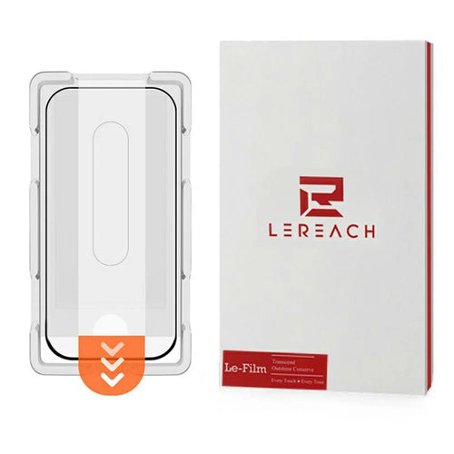 LEREACH For vivo X300 Pro 5G Tempered Glass Full Screen Protector Anti-Fingerprint Film with Dust-Free Installation Tool - Black - 1