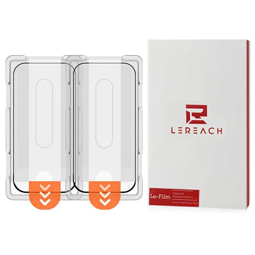 LEREACH 2Pcs For vivo X300 Pro 5G Tempered Glass Full Screen Protector Anti-Fingerprint Film with Dust-Free Installation Tool - Black - 1