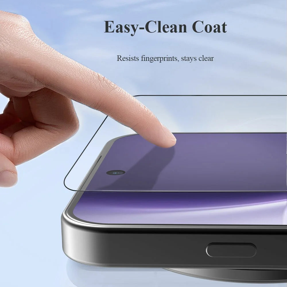 LEREACH 2Pcs For vivo X300 Pro 5G Tempered Glass Full Screen Protector Anti-Fingerprint Film with Dust-Free Installation Tool - Black - 6