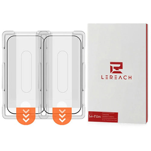 LEREACH 2Pcs For Honor Magic8 5G Tempered Glass Full Screen Protector Anti-Fingerprint Film with Dust-Free Installation Tool - Black - 1