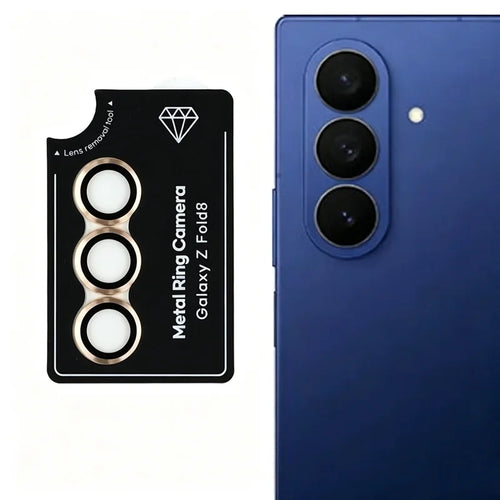 For Samsung Galaxy Z Fold8 Ultra Camera Lens Protector Precise Positioning Individual Lens Film Set, Not Complete Coverage - Gold - 1