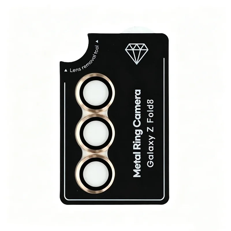 For Samsung Galaxy Z Fold8 Ultra Camera Lens Protector Precise Positioning Individual Lens Film Set, Not Complete Coverage - Gold - 2
