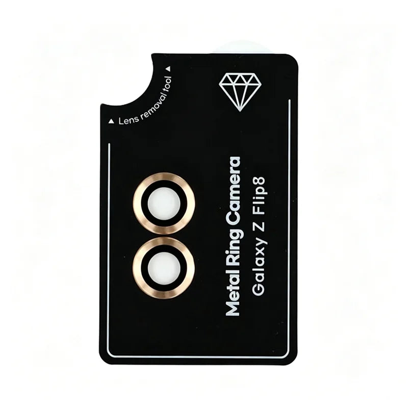 For Samsung Galaxy Z Flip8 Camera Lens Protector Precise Positioning Individual Lens Film Set, Not Complete Coverage - Gold - 2