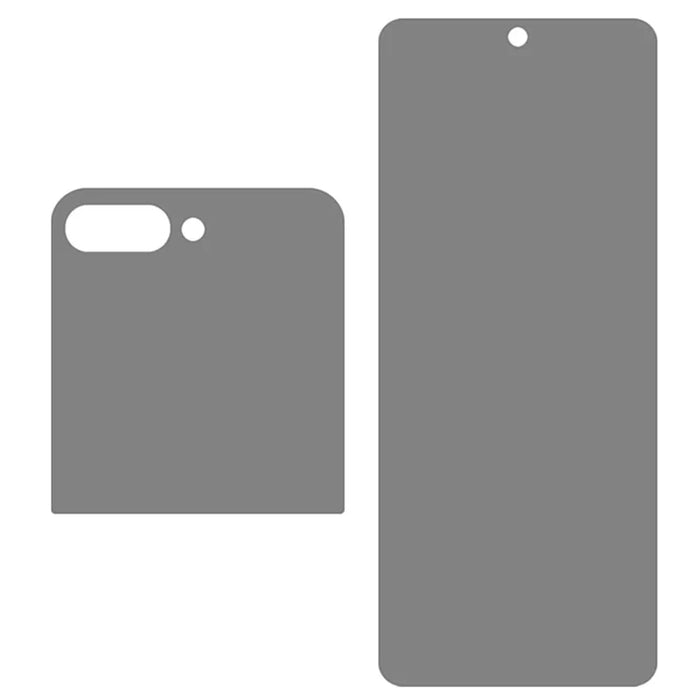 For Samsung Galaxy Z Flip8 Privacy Screen Protector Anti-Spy Full Coverage TPU Matte Screen Protective Hydrogel Film - Black - 2