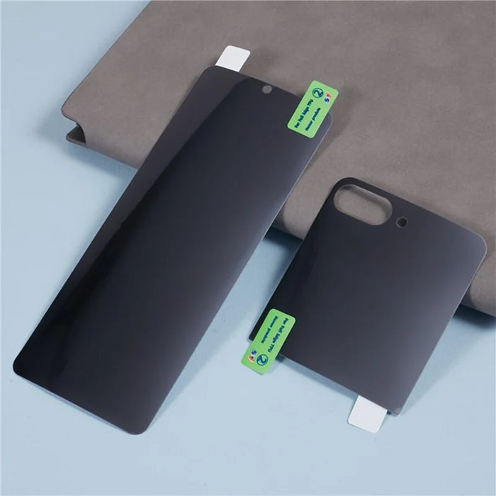 For Samsung Galaxy Z Flip8 Privacy Screen Protector Anti-Spy Full Coverage TPU Matte Screen Protective Hydrogel Film - Black - 5