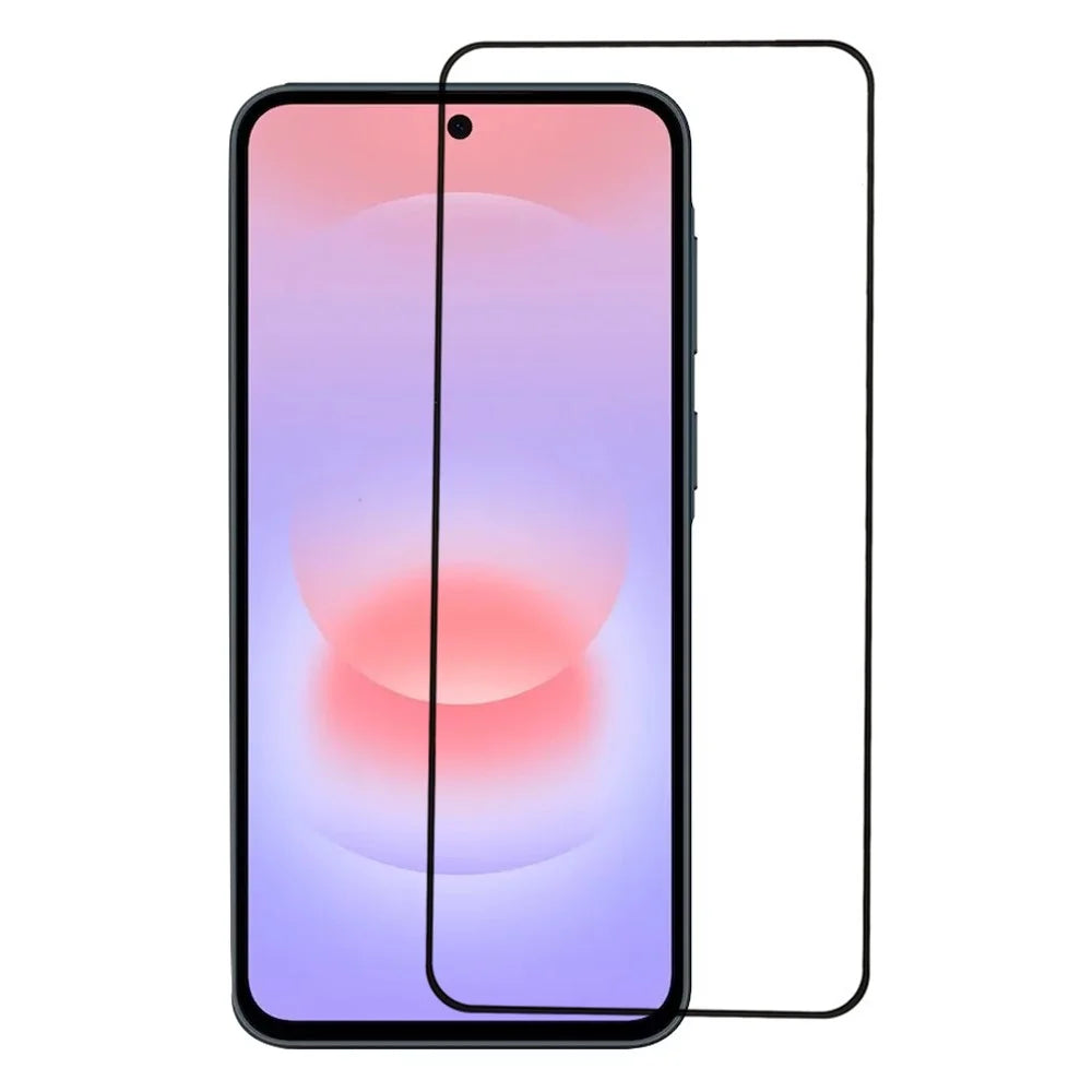For Samsung Galaxy A37 5G Full Screen Protector Full Glue Silk Printing Tempered Glass Screen Film - Black - 1