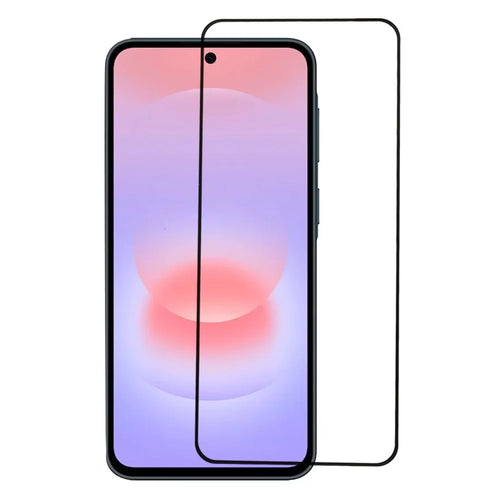 For Samsung Galaxy A37 5G Full Screen Protector Full Glue Silk Printing Tempered Glass Screen Film - Black - 1