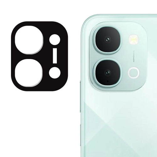 For vivo iQOO Z11x 5G Tempered Glass Lens Protector Silk Printing Full Coverage Camera Lens Film - Black - 1