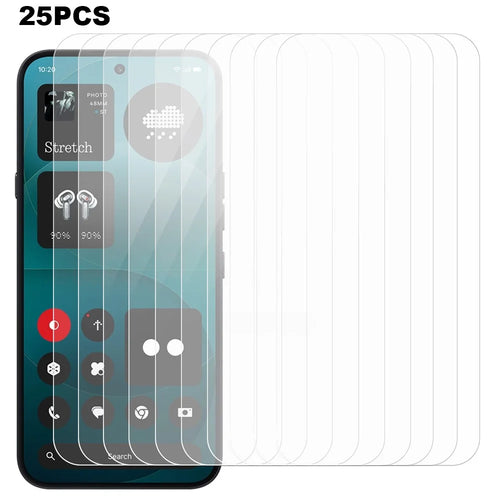 25Pcs For Nothing Phone (4a) Pro Screen Protector Full Glue Tempered Glass High Definition Film (NOT Complete Covering) (No Package, with Wipes Set, Dust-absorber, Guide Sticker) - Transparent - 1