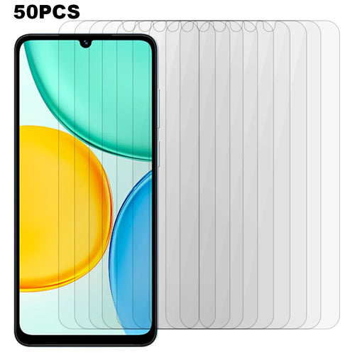 50Pcs For Honor X5d 4G / X5d Plus 4G Screen Protector Full Glue Tempered Glass Clear Screen Film (NOT Complete Covering) (No Package, with Wipes Set, Dust-absorber, Guide Sticker) - Transparent - 1