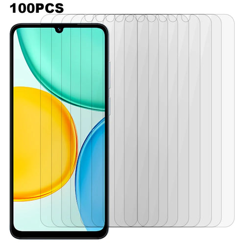 100Pcs For Honor X5d 4G / X5d Plus 4G Screen Protector Full Glue Anti-Scratch Tempered Glass Film (NOT Complete Covering) (No Package, with Wipes Set, Dust-absorber, Guide Sticker) - Transparent - 1