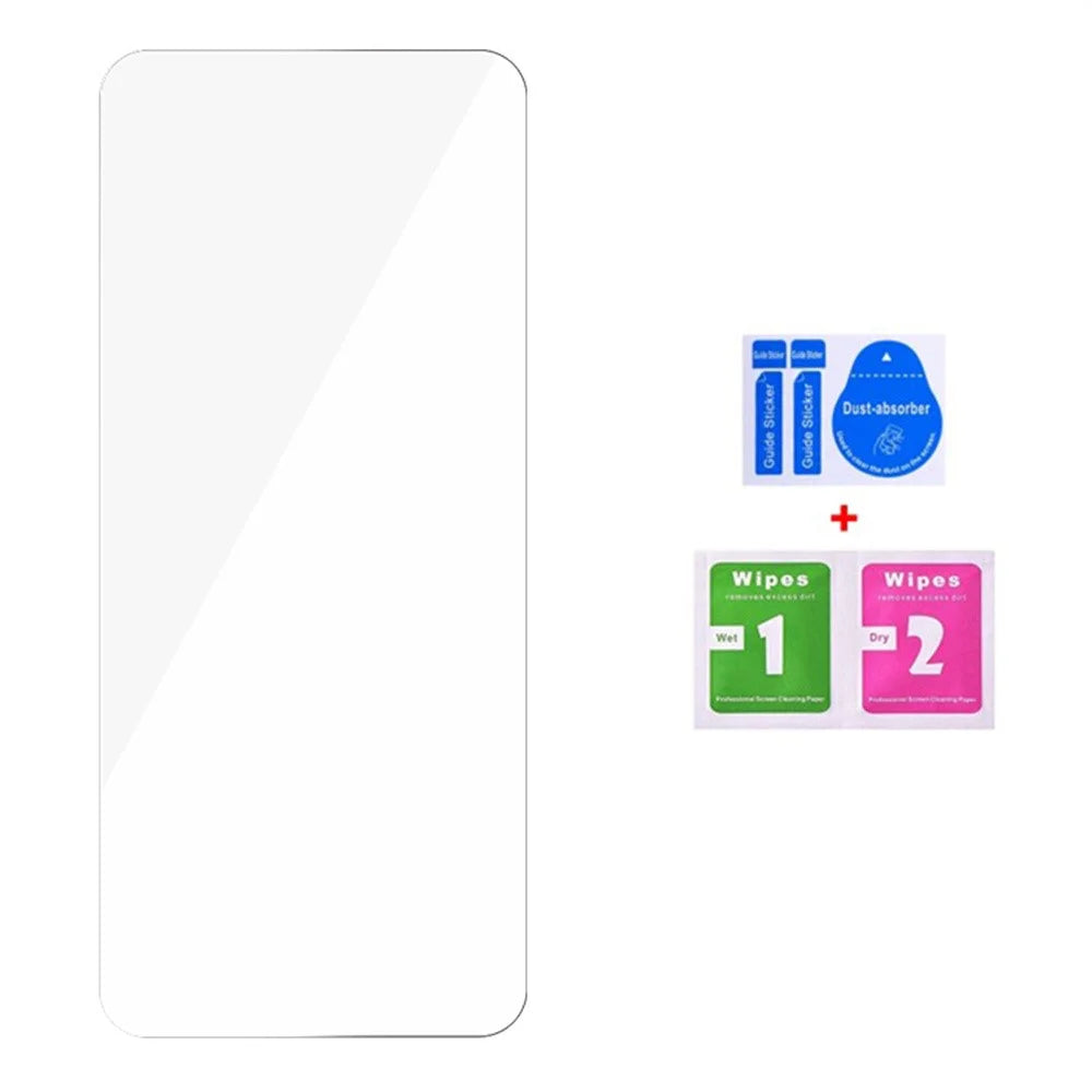 100Pcs For vivo V70 FE 5G Screen Protector Full Glue Anti-Scratch Tempered Glass Film (NOT Complete Covering) (No Package, with Wipes Set, Dust-absorber, Guide Sticker) - Transparent - 2