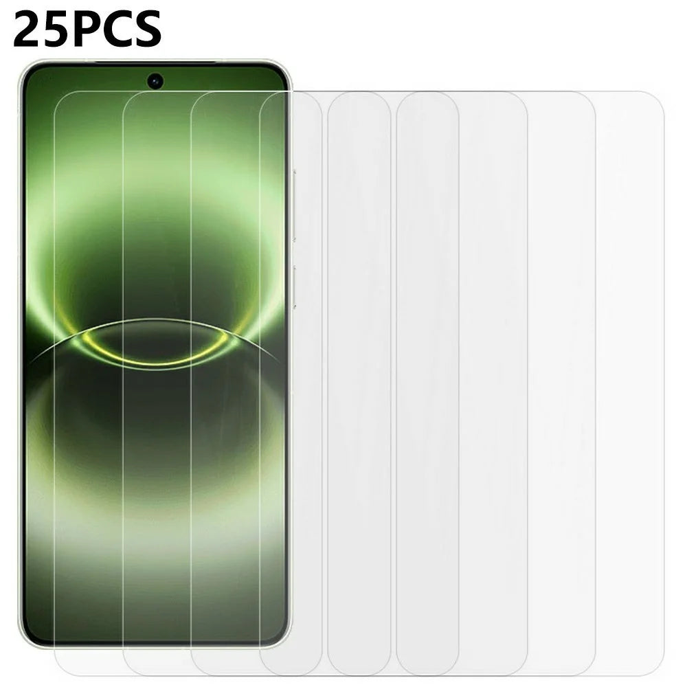 25Pcs For vivo X300 Ultra 5G Screen Protector Full Glue Tempered Glass High Definition Film (NOT Complete Covering) (No Package, with Wipes Set, Dust-absorber, Guide Sticker) - Transparent - 1