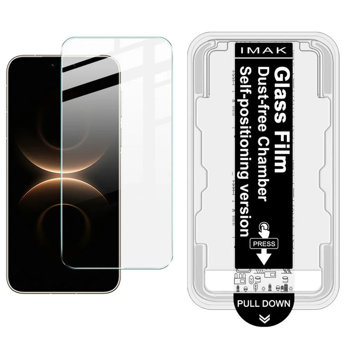 IMAK For Huawei Mate 80 Pro Max Wind Tempered Glass Screen Protector with Dust-free Installation Tool (Fingerprint Unlock) (Not Complete Coverage) - Transparent - 1