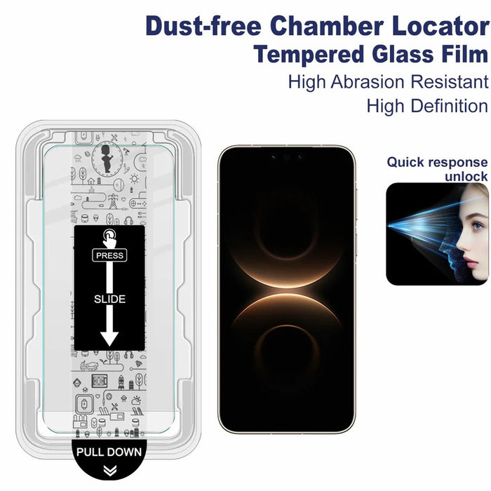 IMAK For Huawei Mate 80 Pro Max Wind Tempered Glass Screen Protector with Dust-free Installation Tool (Fingerprint Unlock) (Not Complete Coverage) - Transparent - 3