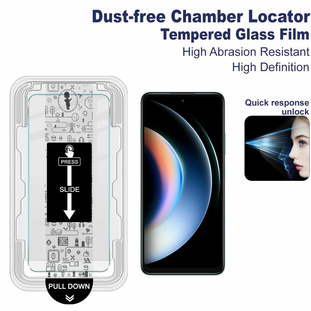 IMAK H Series For Huawei Enjoy 90 / Enjoy 90 Plus Tempered Glass Screen Protector Film with Dust-free Installation Tool - Transparent - 3