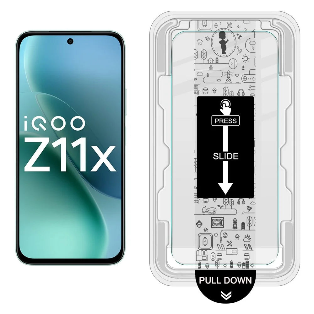IMAK H Series For vivo iQOO Z11x 5G Tempered Glass Screen Protector Film with Dust-free Installation Tool - Transparent - 2