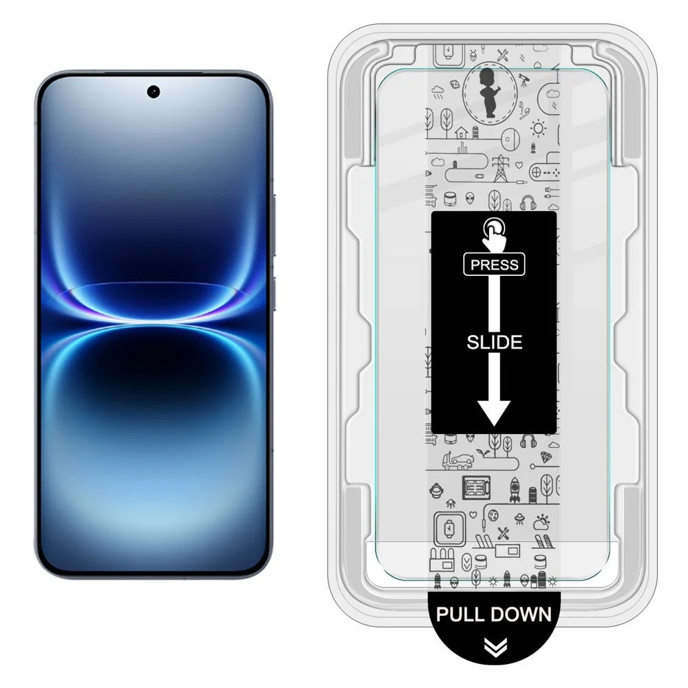 IMAK H Series For vivo iQOO 15 Ultra 5G Tempered Glass Screen Protector Easy Installation Film with Auto Dust-Remove Tool - Transparent Kit (NOT Complete Covering) (Fingerprint Unlock) - 2