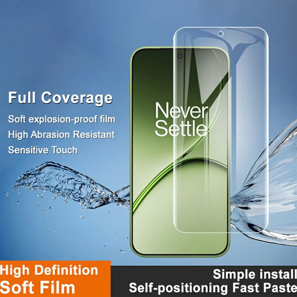 IMAK Hydrogel Film 4th For OnePlus 15T 5G Full Screen Protector Ultra Clear Full Glue Soft TPU Film (Fingerprint Unlock) - Transparent - 3