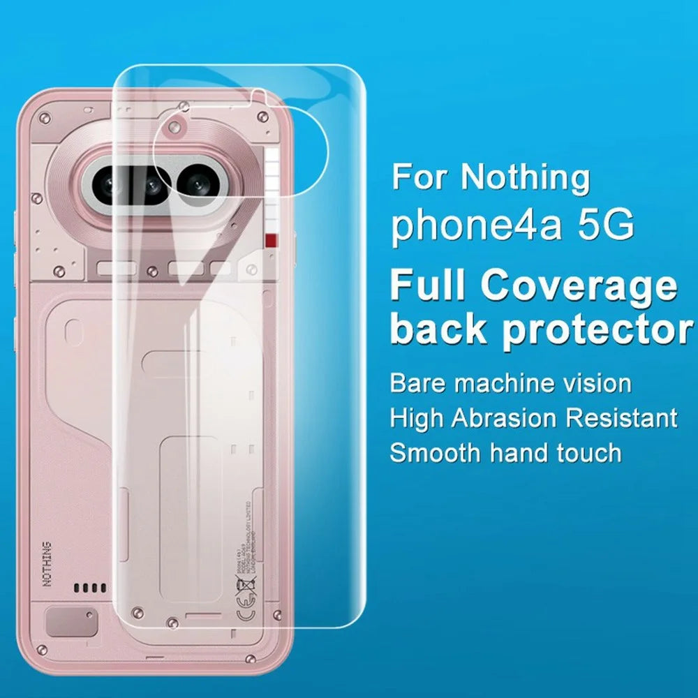 IMAK Hydrogel Film 4th for Nothing Phone (4a) TPU Back Screen Protector Anti-Scratch Phone Back Cover Film - Transparent - 4