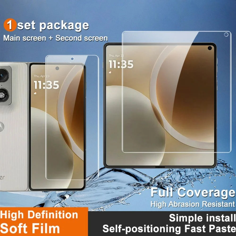 IMAK Hydrogel Film 4th Gen for Motorola Razr Fold 5G 1 Set TPU Full Glue Full Screen Film (Front Screen + Inner Large Screen) - 3