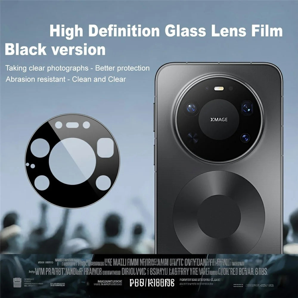 IMAK For Huawei Mate 80 Pro Max Wind Camera Lens Protector Tempered Glass HD Clear Full Cover Lens Film - Black - 2