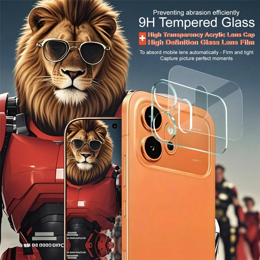 IMAK For Honor 600 5G Tempered Glass Full Cover Camera Lens Protector + Acrylic Lens Cap - Transparent - 3