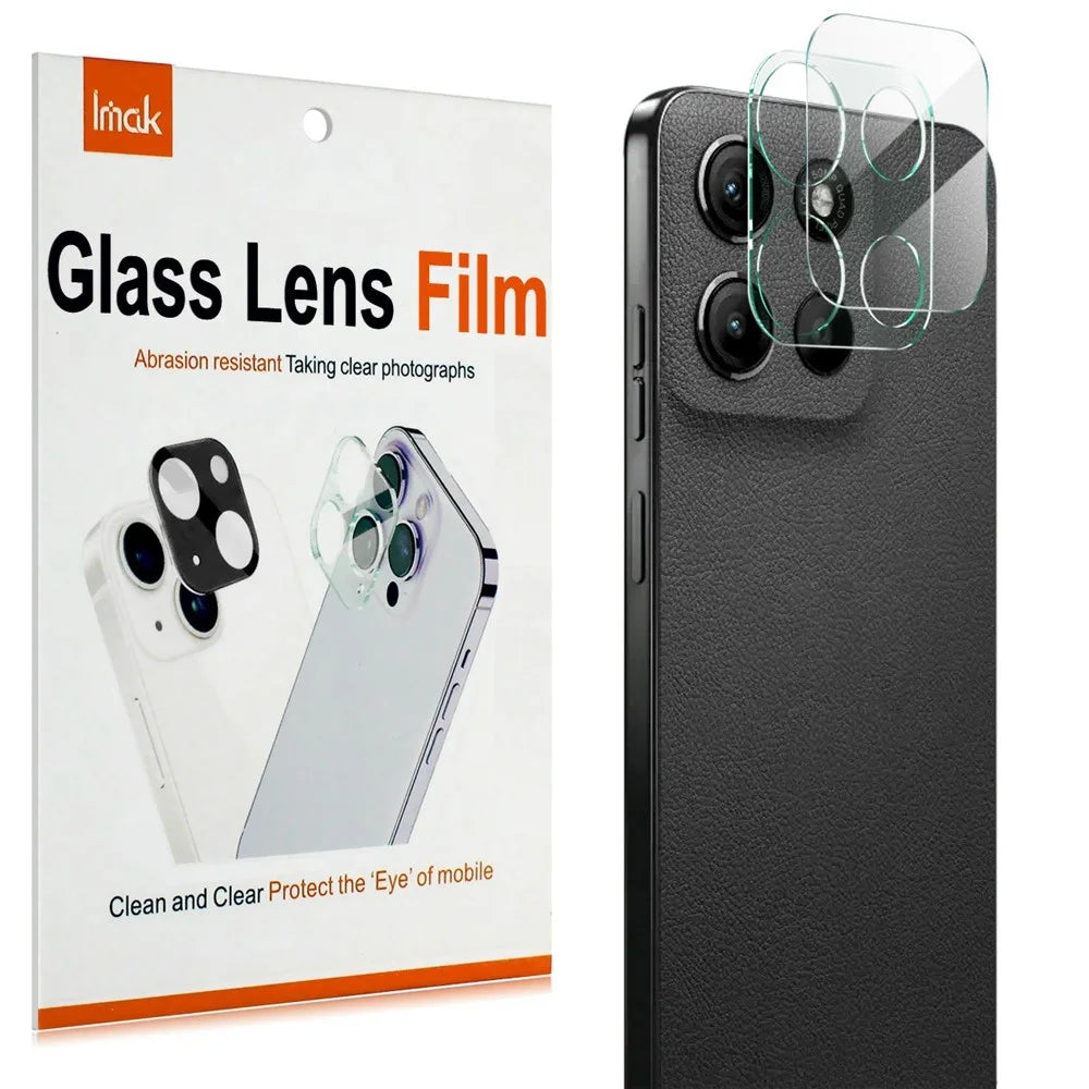 IMAK For Motorola Moto G17 Power 4G / G17 4G / G15 4G / G15 Power 4G Tempered Glass Full Cover Camera Lens Protector + Acrylic Lens Cap - Transparent - 1