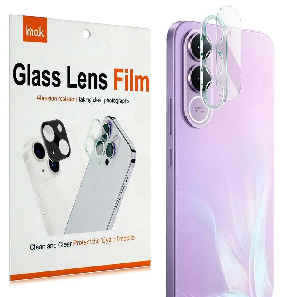 IMAK For vivo V70 FE 5G Tempered Glass Full Cover Camera Lens Protector + Acrylic Lens Cap - Transparent - 1