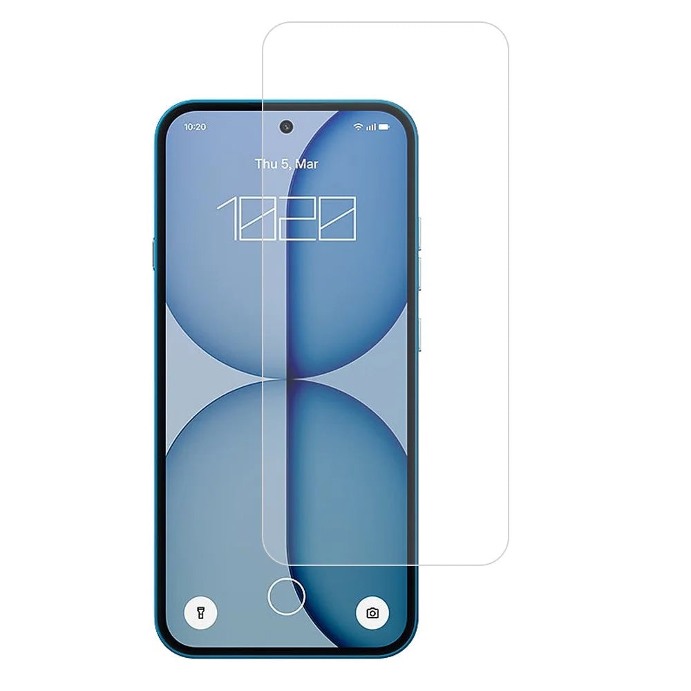 For Nothing Phone (4a) Screen Protector 2.5D High Aluminium-Silicon Glass Film Electroplated Coating (Not Complete Covering) - Transparent - 1