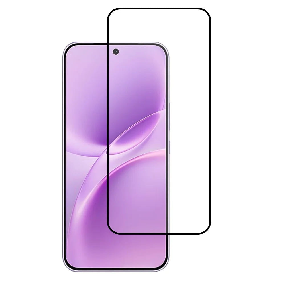 For vivo V70 FE 5G Full Screen Protector Silk Printing Full Glue HD Clear Screen Film - Black - 1