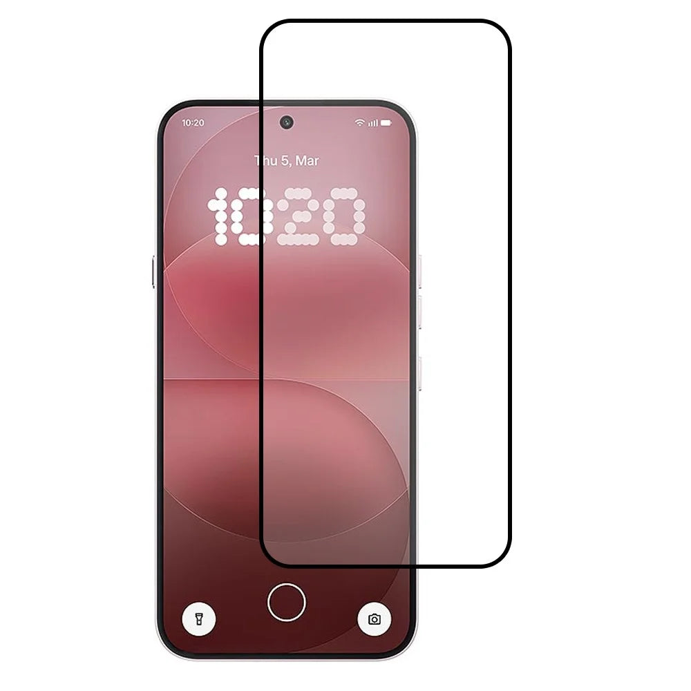 For Nothing Phone (4a) Pro Full Screen Protector Silk Printing Full Glue HD Clear Screen Film - Black - 1