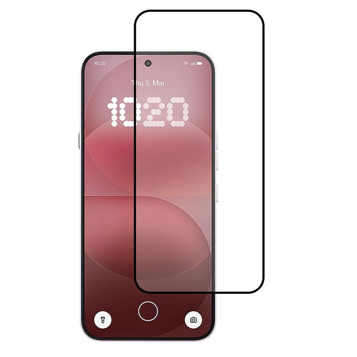 For Nothing Phone (4a) Pro Full Screen Protector Silk Printing Full Glue HD Clear Screen Film - Black - 1