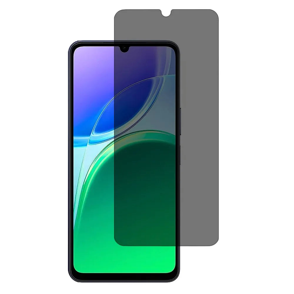 For vivo Y21 5G (2026) 2.5D Arc Edge Anti Spy Full Screen Protector Full Glue High Aluminium-silicon Glass Film - Black - 1
