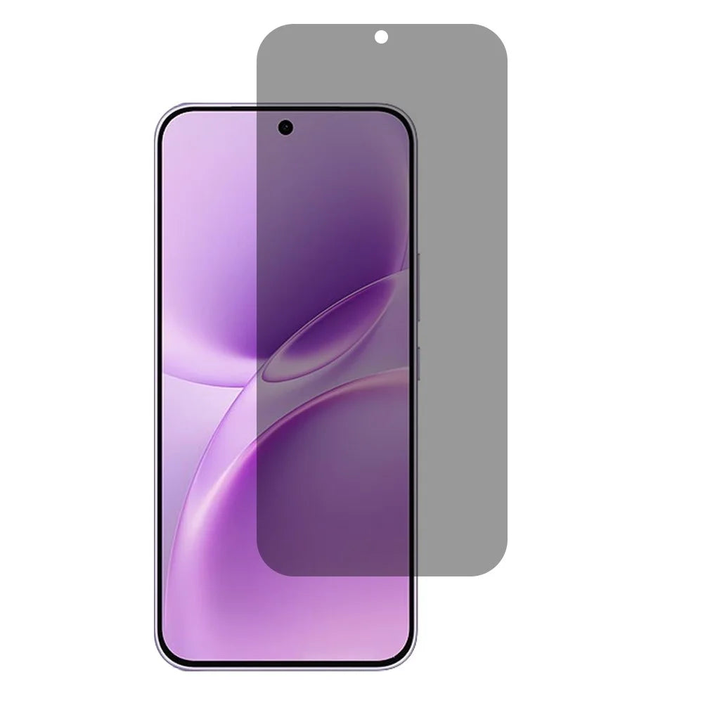 For vivo V70 FE 5G 2.5D Arc Edge Anti Spy Full Screen Protector Full Glue High Aluminium-silicon Glass Film - Black - 1