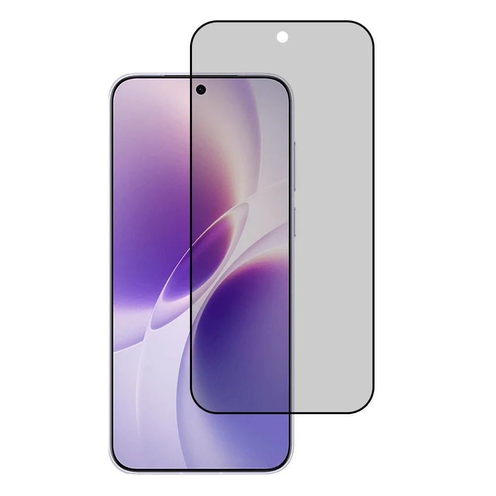 For vivo X300s 5G Anti Spy Privacy Screen Protector 2.5D Arc Edge Full Glue Full Cover High Aluminium-silicon Glass Film (Fingerprint Unlock) - Black - 1