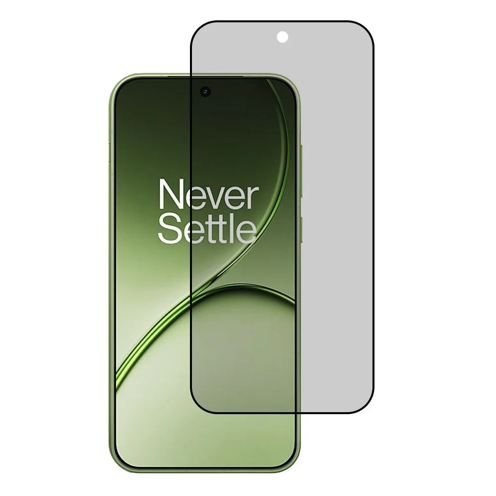 For OnePlus 15T 5G Anti Spy Privacy Screen Protector 2.5D Arc Edge Full Glue Full Cover High Aluminium-silicon Glass Film (Fingerprint Unlock) - Black - 1