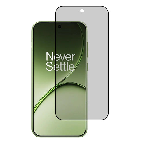 For OnePlus 15T 5G Anti Spy Privacy Screen Protector 2.5D Arc Edge Full Glue Full Cover High Aluminium-silicon Glass Film (Fingerprint Unlock) - Black - 1