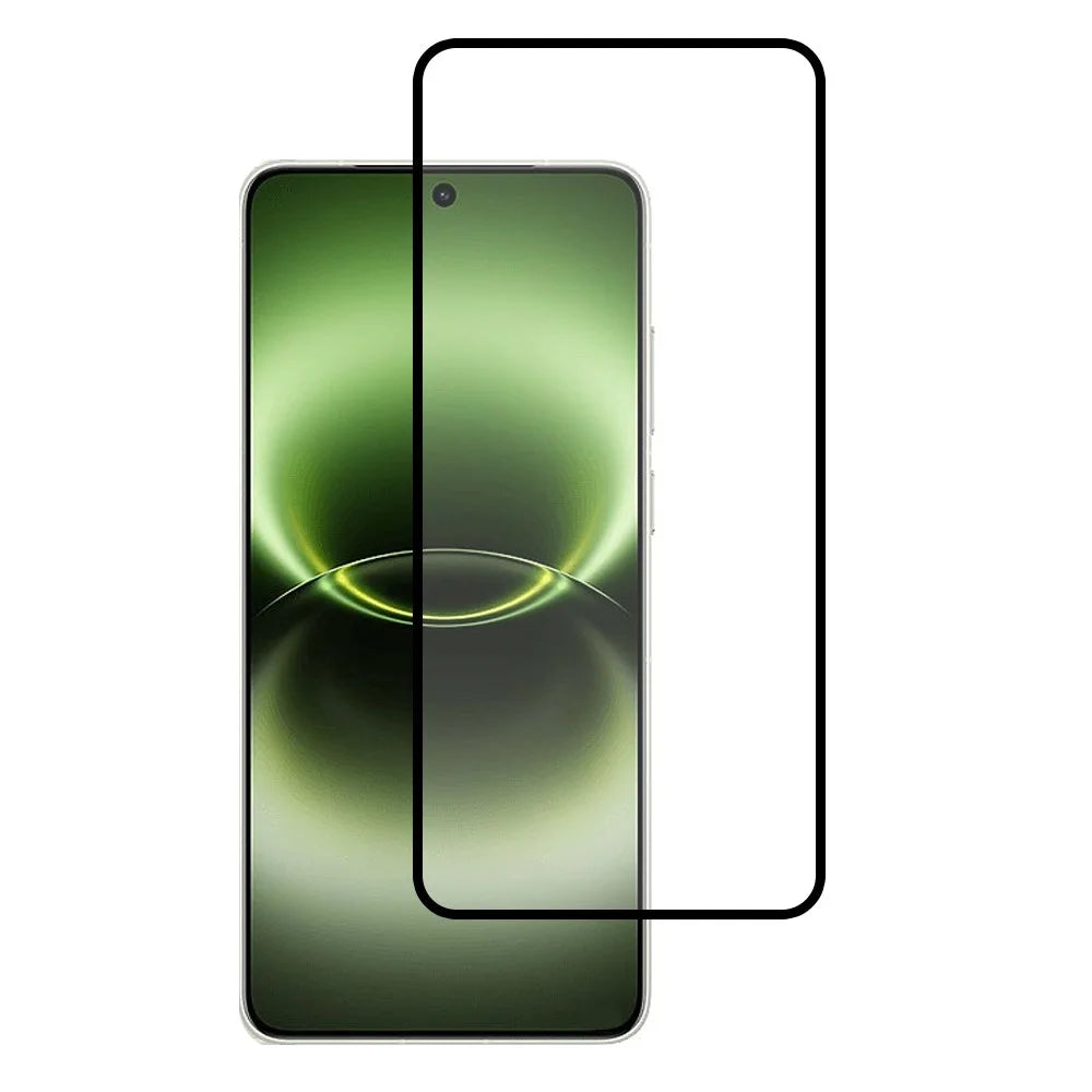 For vivo X300 Ultra 5G Full Screen Protector Full Glue Arc Edge HD High Aluminium-silicon Glass Film with Black Silk Print Edge (Fingerprint Unlock) - Transparent - 1