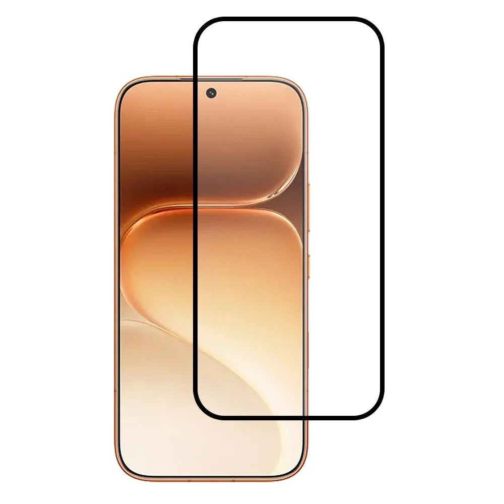 For Honor 600 5G / 600 Pro 5G Full Screen Protector Full Glue Arc Edge HD High Aluminium-silicon Glass Film with Black Silk Print Edge (Fingerprint Unlock) - Black - 1