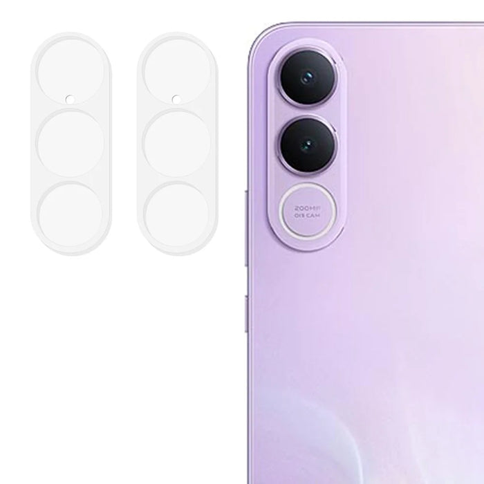 2Pcs For vivo V70 FE 5G Full Coverage Camera Lens Protector 3D Arc Edge Anti-Scratch Tempered Glass Lens Film - Transparent - 1