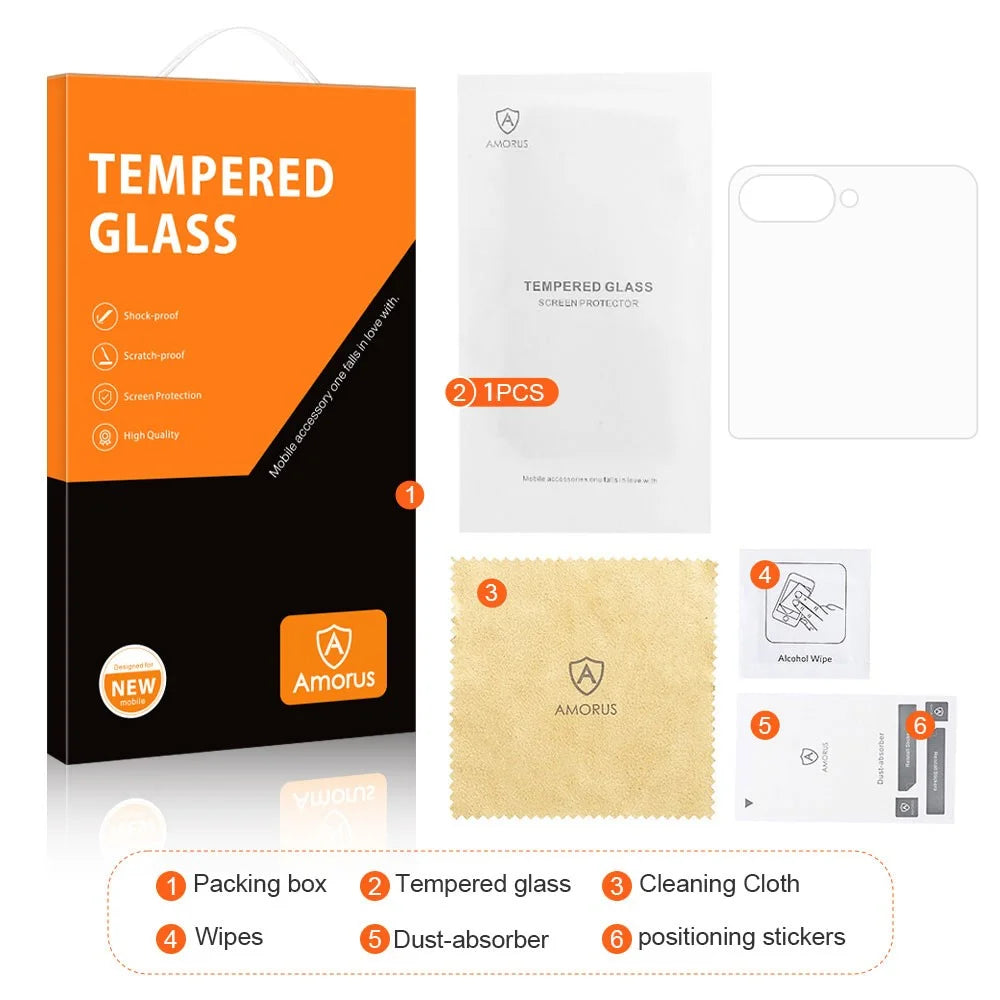 5Pcs For Samsung Galaxy Z Flip8 Rear Small Screen Protector 0.3mm 2.5D Tempered Glass Film, Not Complete Covering - Transparent - 3