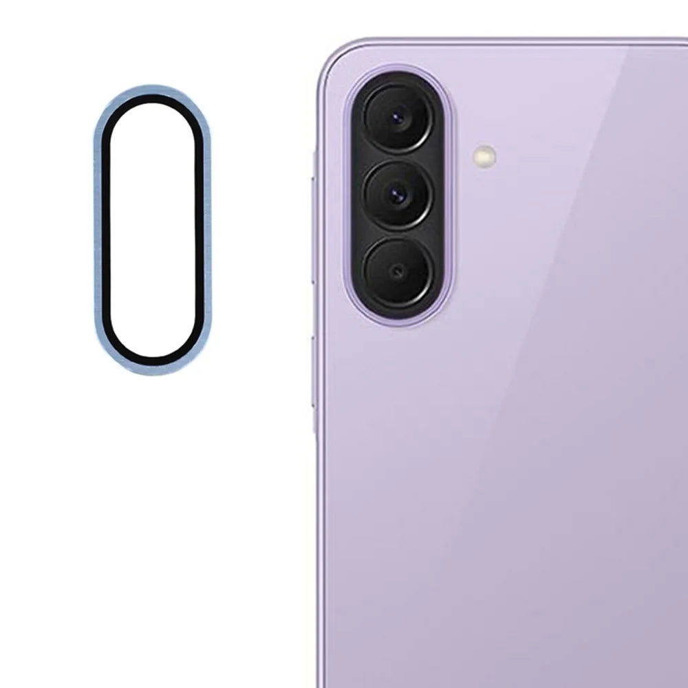 For Samsung Galaxy A27 5G Camera Lens Protector Aluminum Alloy Trim Tempered Glass Full Cover Lens Film - Blue - 1
