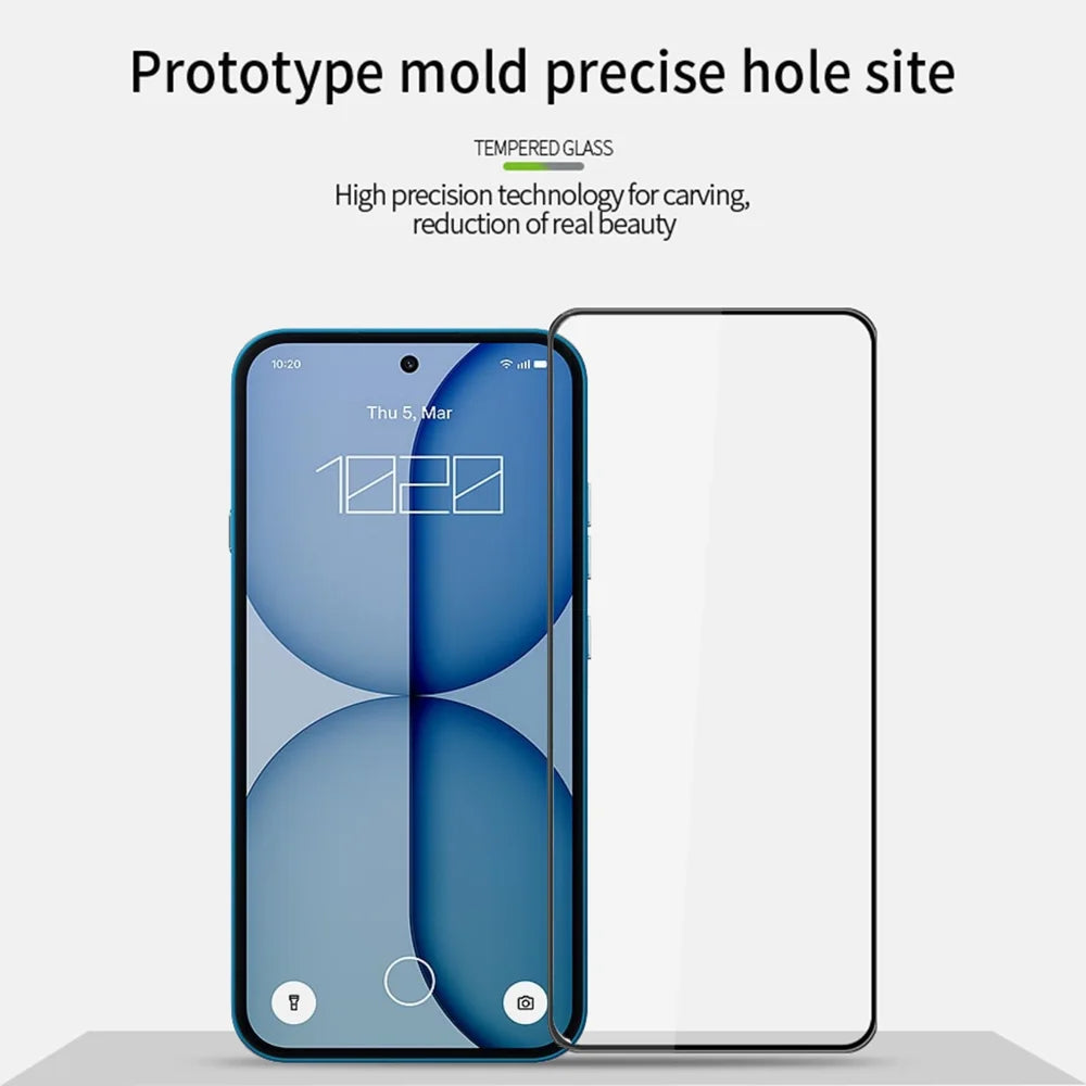 PINWUYO for Nothing Phone (4a) Tempered Glass Film  Explosion-proof 9H 3D Full Glue Full Screen Protector - Black - 3