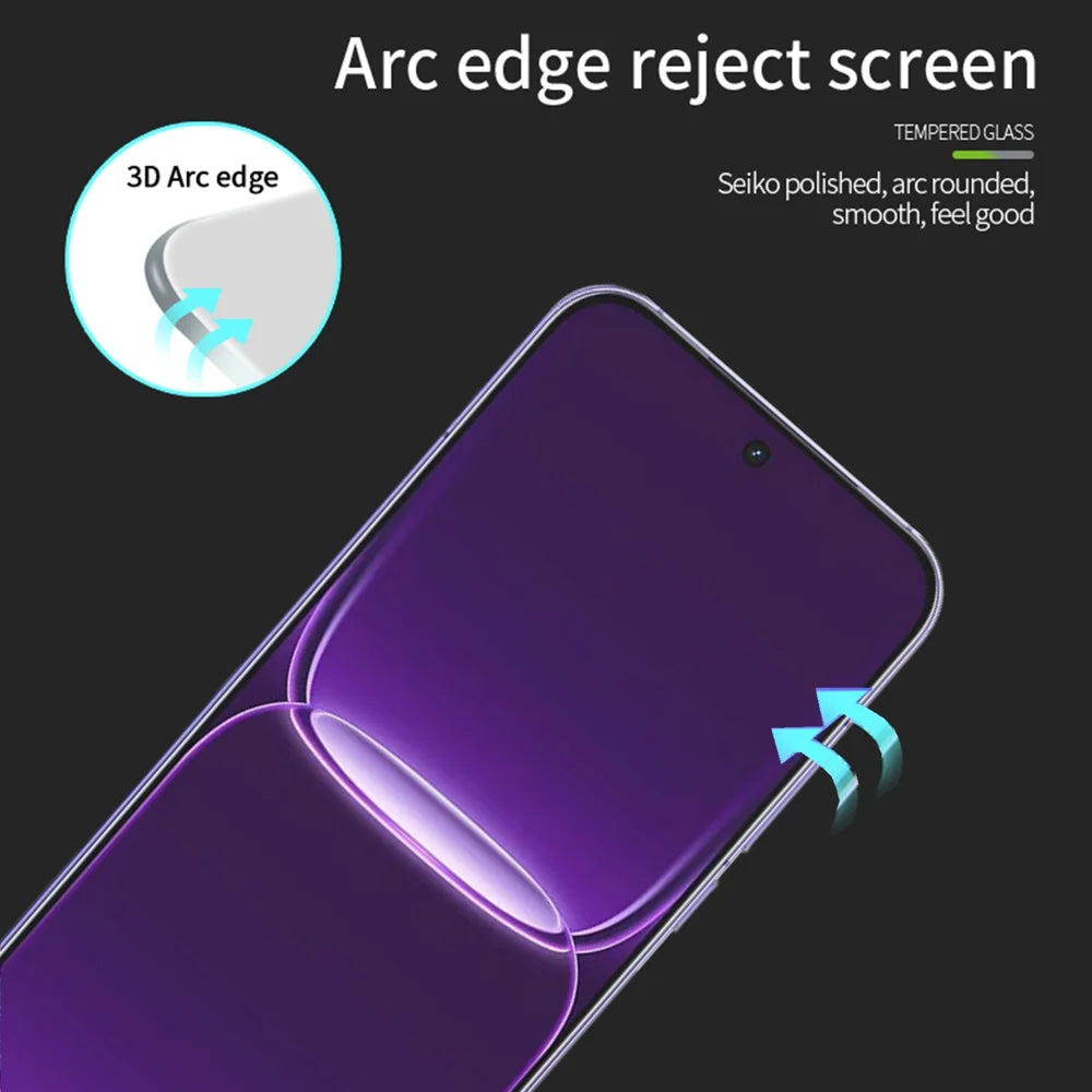 Mofi for Realme Neo8 5G Screen Protector MOFI 9H 3D Curved Full Glue Full Coverage Tempered Glass Film - Black - 2