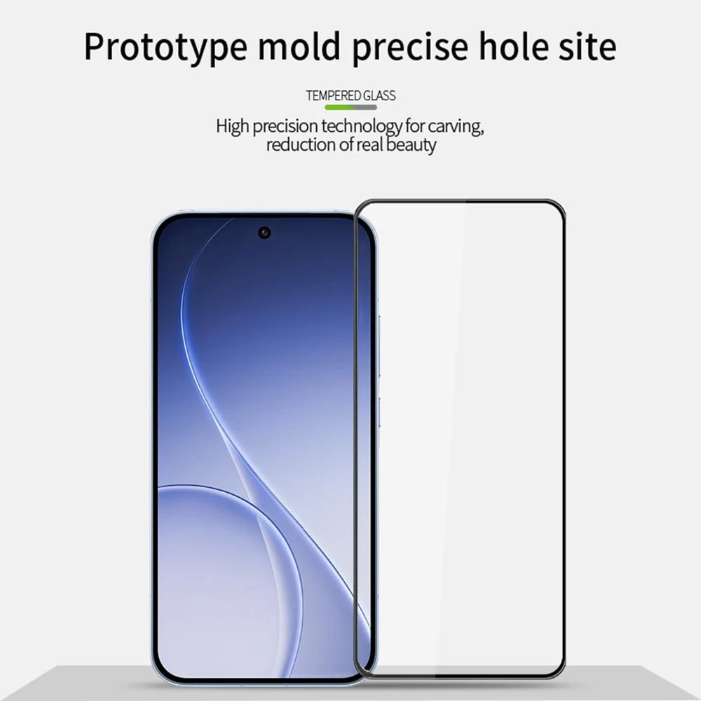 Mofi for Oppo Reno15 5G (Global) Screen Protector MOFI 9H 3D Curved Full Glue Full Coverage Tempered Glass Film - Black - 3