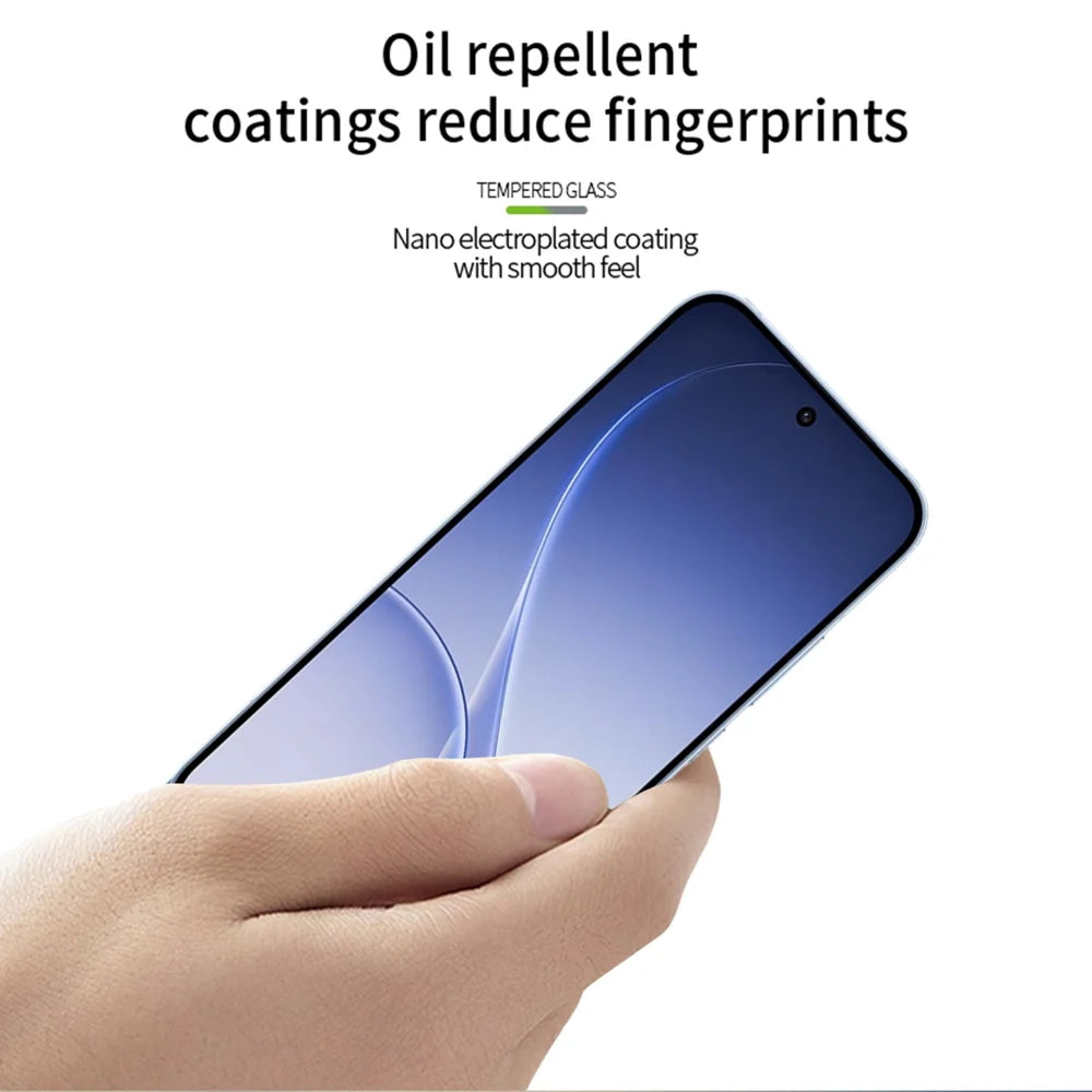 Mofi for Oppo Reno15 5G (Global) Screen Protector MOFI 9H 3D Curved Full Glue Full Coverage Tempered Glass Film - Black - 4
