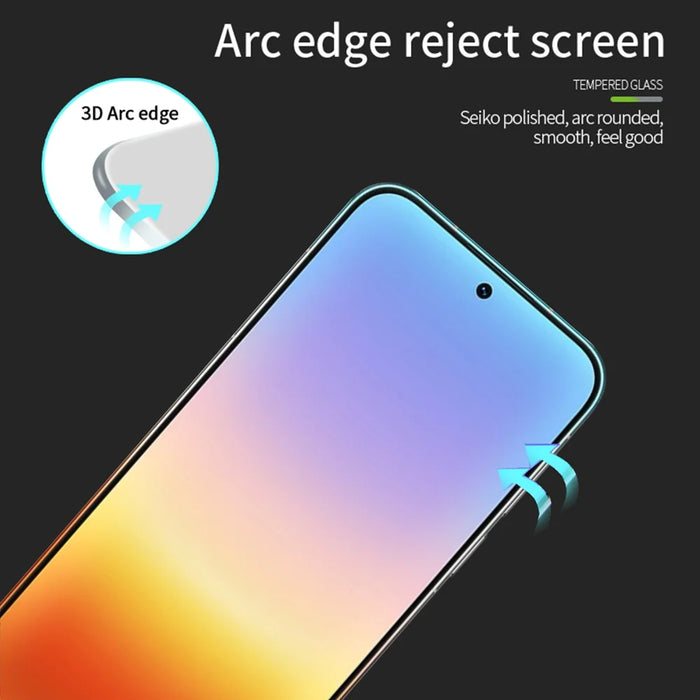 Mofi for Huawei Pura 90 Pro Max Screen Protector MOFI 9H 3D Curved Full Glue Full Coverage Tempered Glass Film - Black - 2