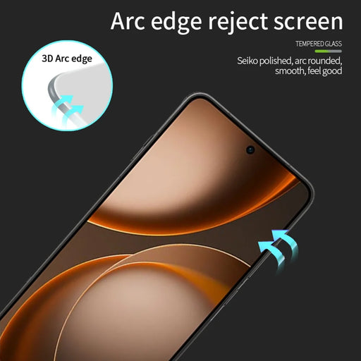 Mofi for Oppo Find X9 Ultra 5G Screen Protector MOFI 9H 3D Curved Full Glue Full Coverage Tempered Glass Film - Black - 2