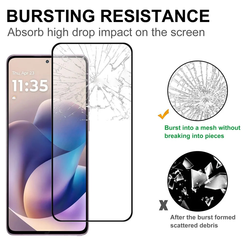For Motorola Moto G Stylus (2026) 5G AGC Tempered Glass with Black Edge Full Glue Full Coverage Screen Protector - 4